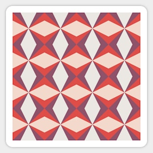 Retro Geometric Diamond Pattern Sticker